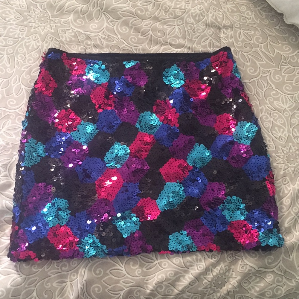 Sexy fun sequined mini skirt